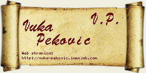 Vuka Peković vizit kartica